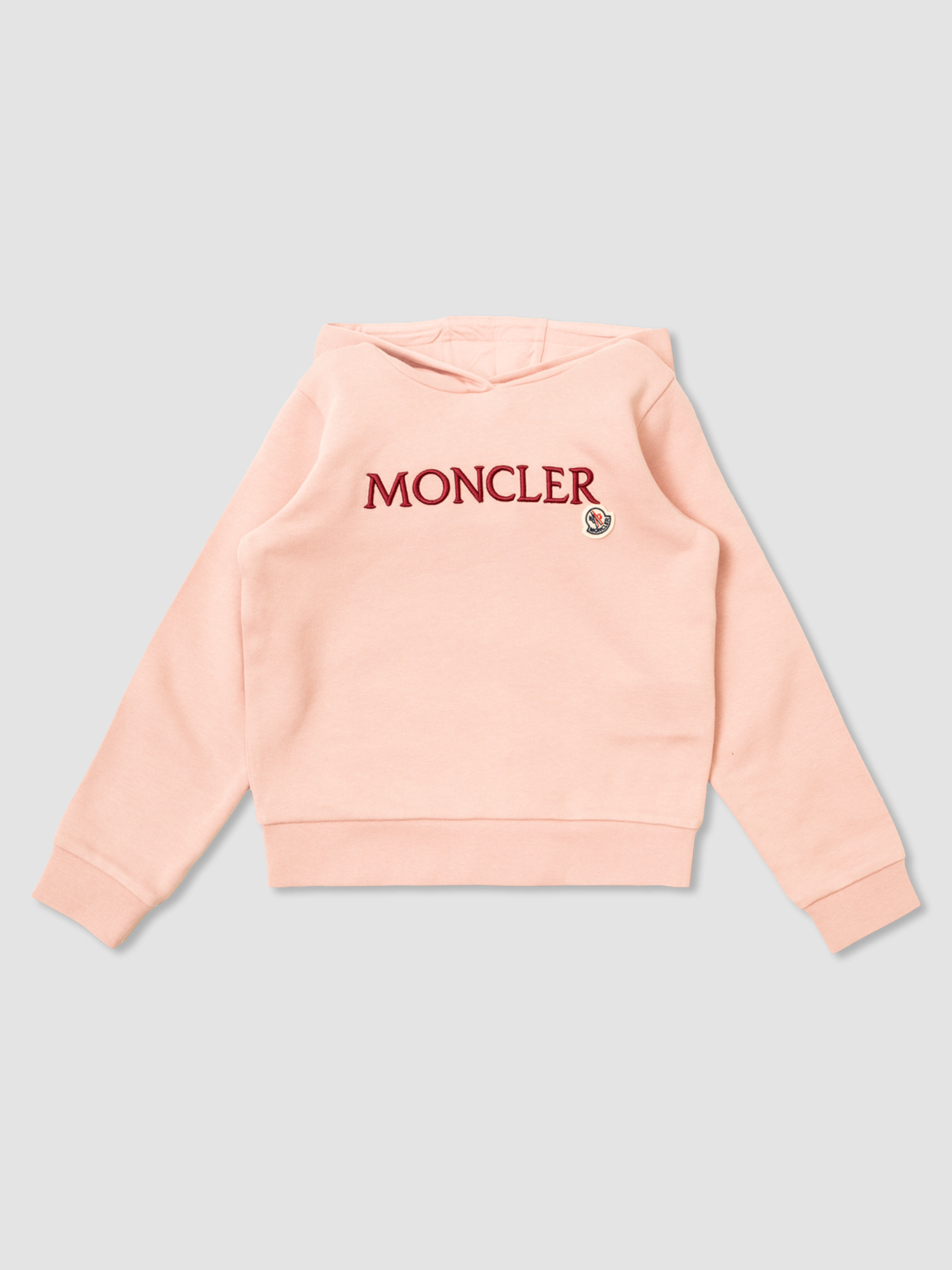Розовое худи MONCLER с вышитым логотипом - купить на Invogue — арт