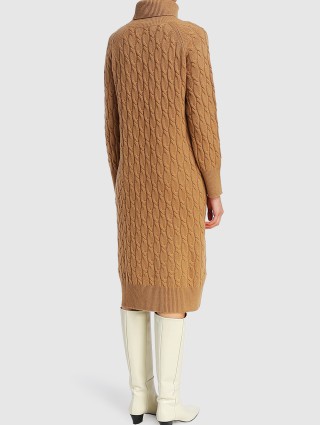 Бежевое платье MAX MARA: фото 2 - Invogue