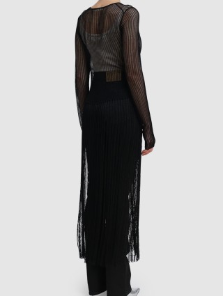 Чёрный топ HELMUT LANG: фото 2 - Invogue