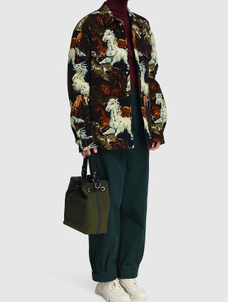 Зелёные брюки KENZO: фото 1 - Invogue