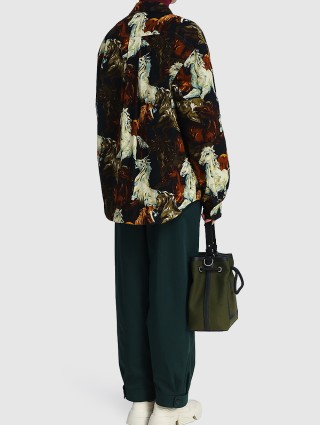 Зелёные брюки KENZO: фото 2 - Invogue
