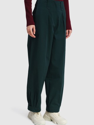 Зелёные брюки KENZO: фото 3 - Invogue