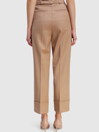 Бежевые брюки SPORTMAX: фото 4 - Invogue