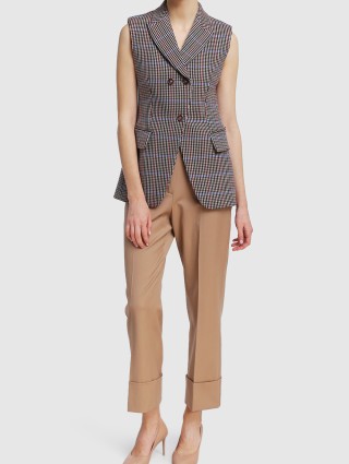 Бежевые брюки SPORTMAX: фото 1 - Invogue