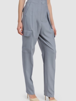 Серые брюки SPORTMAX: фото 3 - Invogue