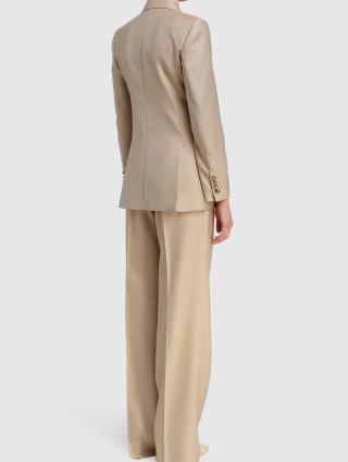 Молочные брюки MAX MARA: фото 2 - Invogue