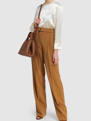 Кремовые брюки MAX MARA: фото 1 - Invogue