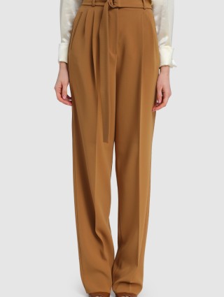 Кремовые брюки MAX MARA: фото 3 - Invogue