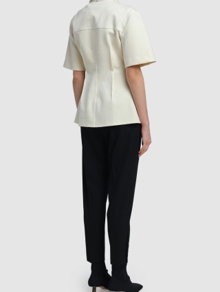 Кремовая рубашка SPORTMAX: фото 2 - Invogue