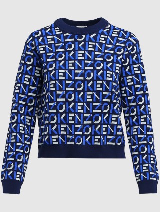 Тёмно-синий свитер KENZO: фото - Invogue