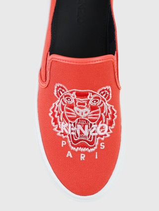 Оранжевые сникерсы KENZO: фото 4 - Invogue