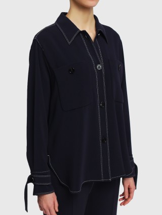 Синяя куртка MARC CAIN: фото 3 - Invogue