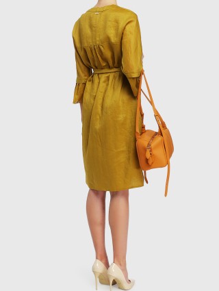 Жёлтое платье MAX MARA: фото 2 - Invogue