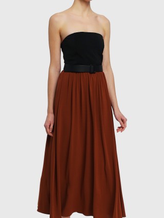Коричневое платье MAX MARA: фото 3 - Invogue
