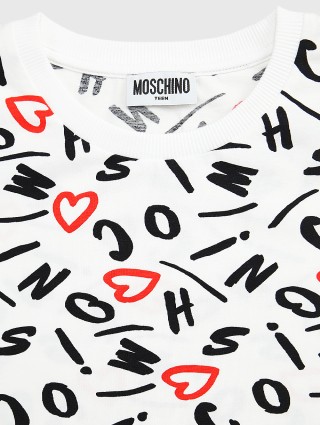 Біла футболка MOSCHINO KIDS : фото 2 - Invogue