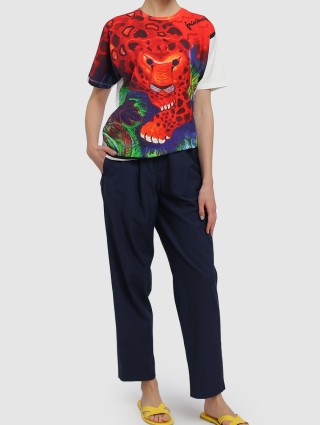 Тёмно-синие брюки KENZO: фото 1 - Invogue
