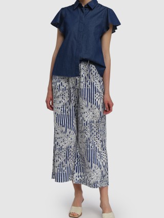 Тёмно-синие брюки MAX&CO: фото 1 - Invogue