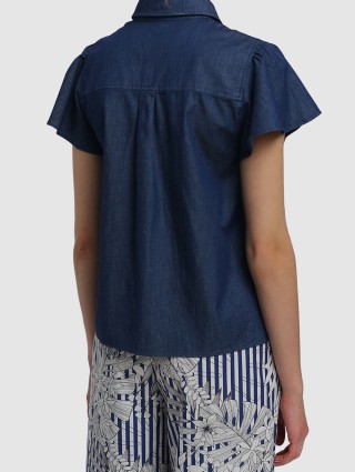 Темно-синя сорочка MAX&CO : фото 4 - Invogue