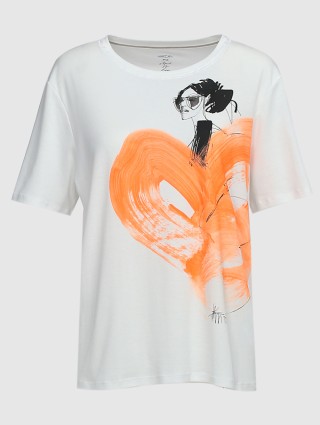 Помаранчева футболка MARC CAIN : фото - Invogue