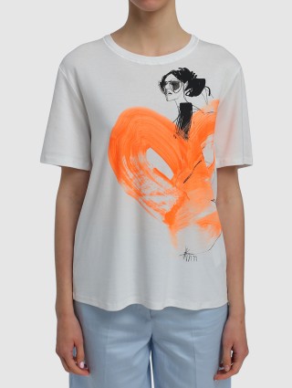 Помаранчева футболка MARC CAIN : фото 3 - Invogue