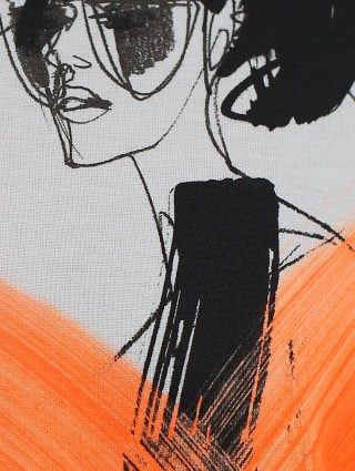 Помаранчева футболка MARC CAIN : фото 5 - Invogue