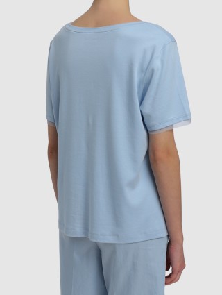 Блакитна футболка MARC CAIN : фото 4 - Invogue