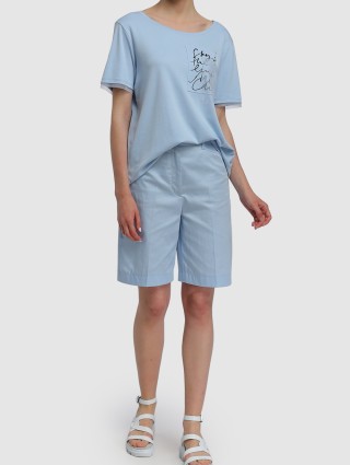 Блакитна футболка MARC CAIN : фото 1 - Invogue