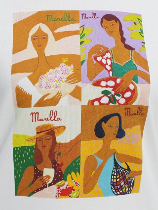 Біла футболка MARELLA : фото 5 - Invogue