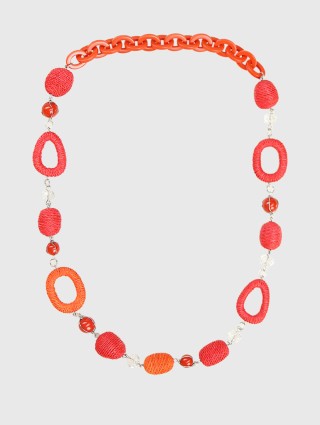 Красное колье WEEKEND ACCESSORIES: фото - Invogue