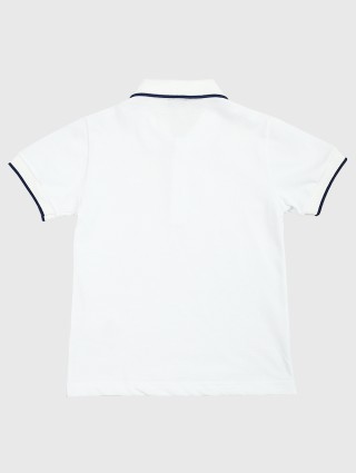 Белое поло IL GUFO: фото 1 - Invogue