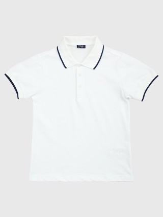 Белое поло IL GUFO: фото - Invogue