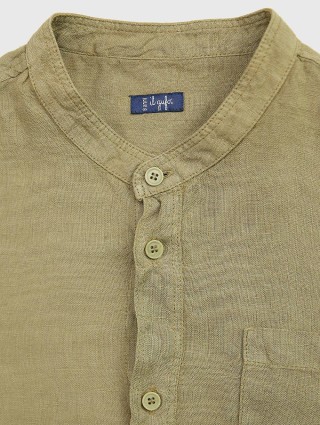 Зелёная рубашка IL GUFO: фото 2 - Invogue