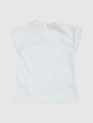 Белая футболка MONNALISA: фото 1 - Invogue