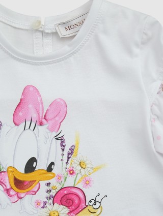 Біла футболка MONNALISA : фото 2 - Invogue