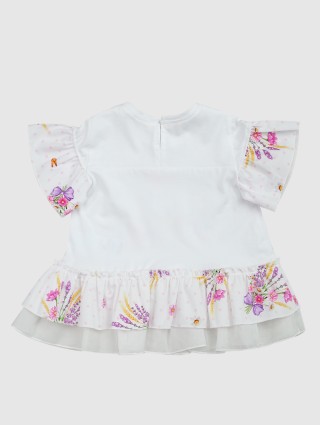 Біла футболка MONNALISA : фото 1 - Invogue