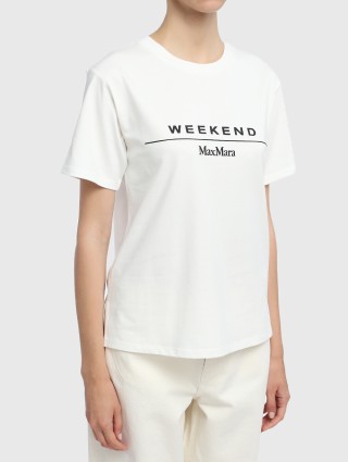 Белая футболка WEEKEND MAX MARA: фото 2 - Invogue