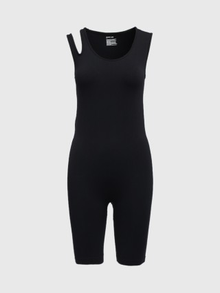 Чёрный комбинезон HELMUT LANG: фото - Invogue