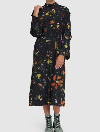 Чёрное платье KENZO: фото 1 - Invogue