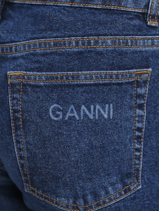 Синие джинсы GANNI: фото 4 - Invogue