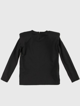 Чёрный джемпер MONNALISA: фото 1 - Invogue