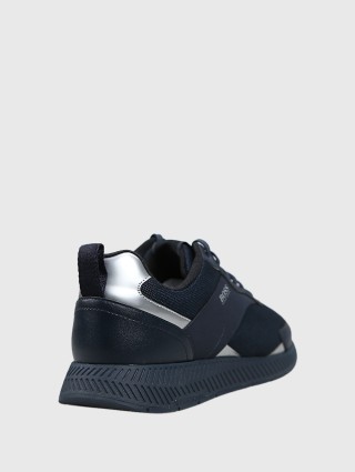 Темно-сині кросівки BOSS : фото 2 - Invogue