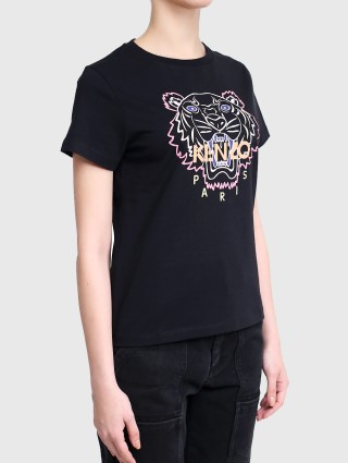 Чёрная футболка KENZO: фото 2 - Invogue