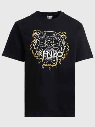 Чёрная футболка KENZO: фото - Invogue
