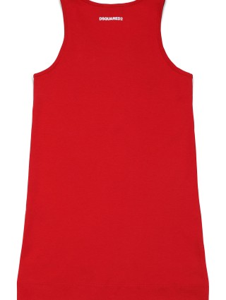 Красная майка DSQUARED KID: фото 1 - Invogue