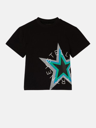 Чорна футболка STELLA MCCARTNEY KIDS : фото - Invogue