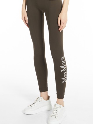 Зелёные легинсы MAX MARA: фото 1 - Invogue