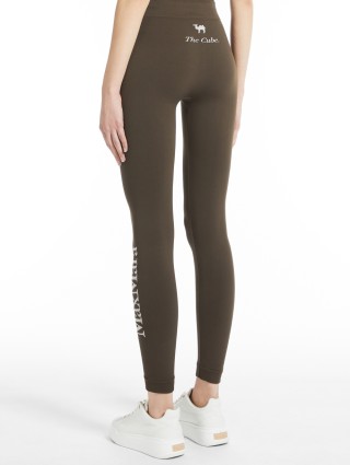 Зелёные легинсы MAX MARA: фото 2 - Invogue