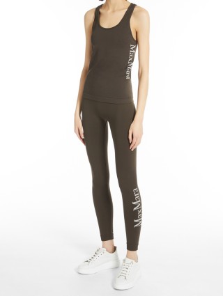 Зелёные легинсы MAX MARA: фото 3 - Invogue