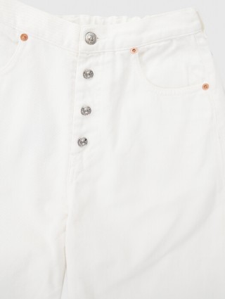 Белые джинсы MM6 MAISON MARGIELA KIDS: фото 2 - Invogue