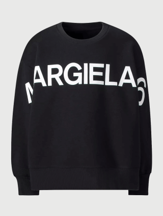 Чёрная кофта MM6 MAISON MARGIELA KIDS: фото - Invogue